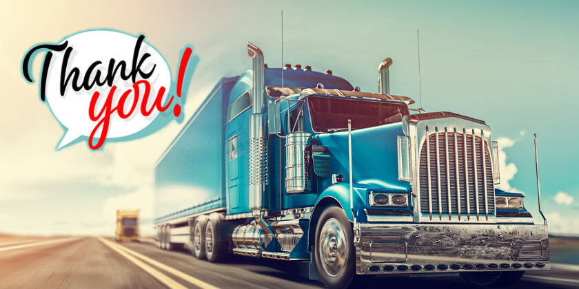 How do truckers say thank you?